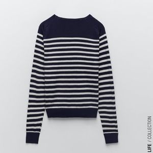 Zara Striped Breton Knit Top/Sweater